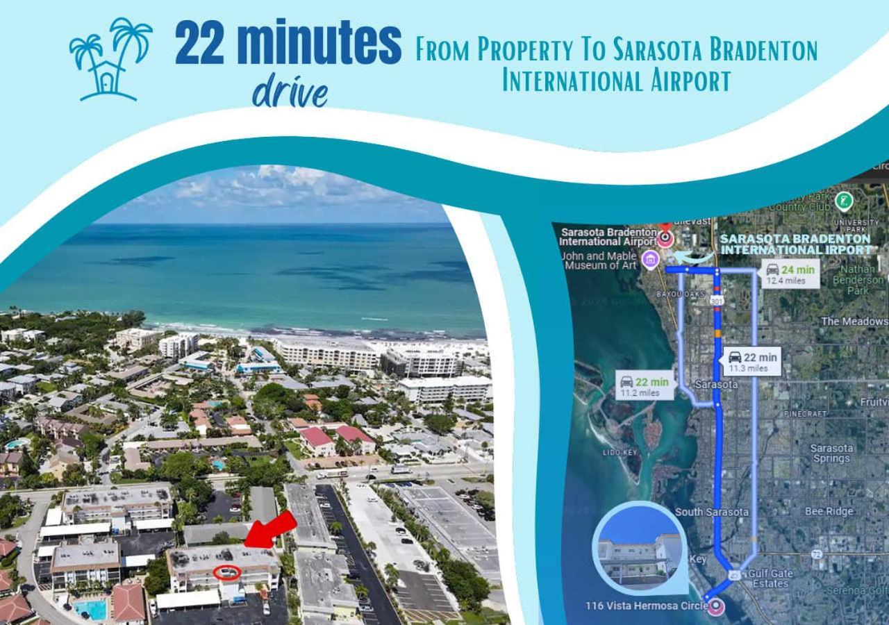 Updated Condo With Pool, Walk To Crescent Beach & Restaurants! Σεϊρασότα Εξωτερικό φωτογραφία