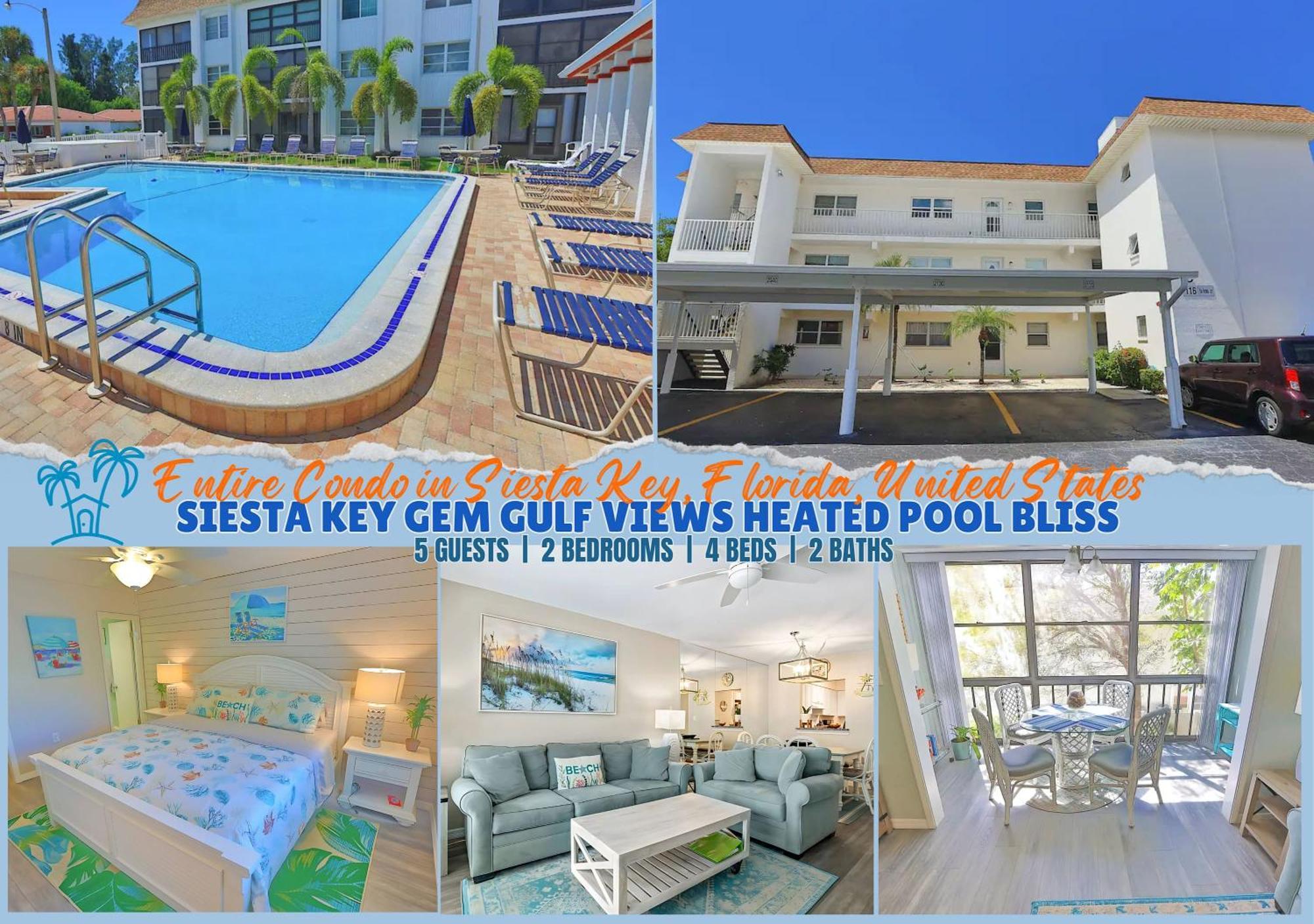 Updated Condo With Pool, Walk To Crescent Beach & Restaurants! Σεϊρασότα Εξωτερικό φωτογραφία